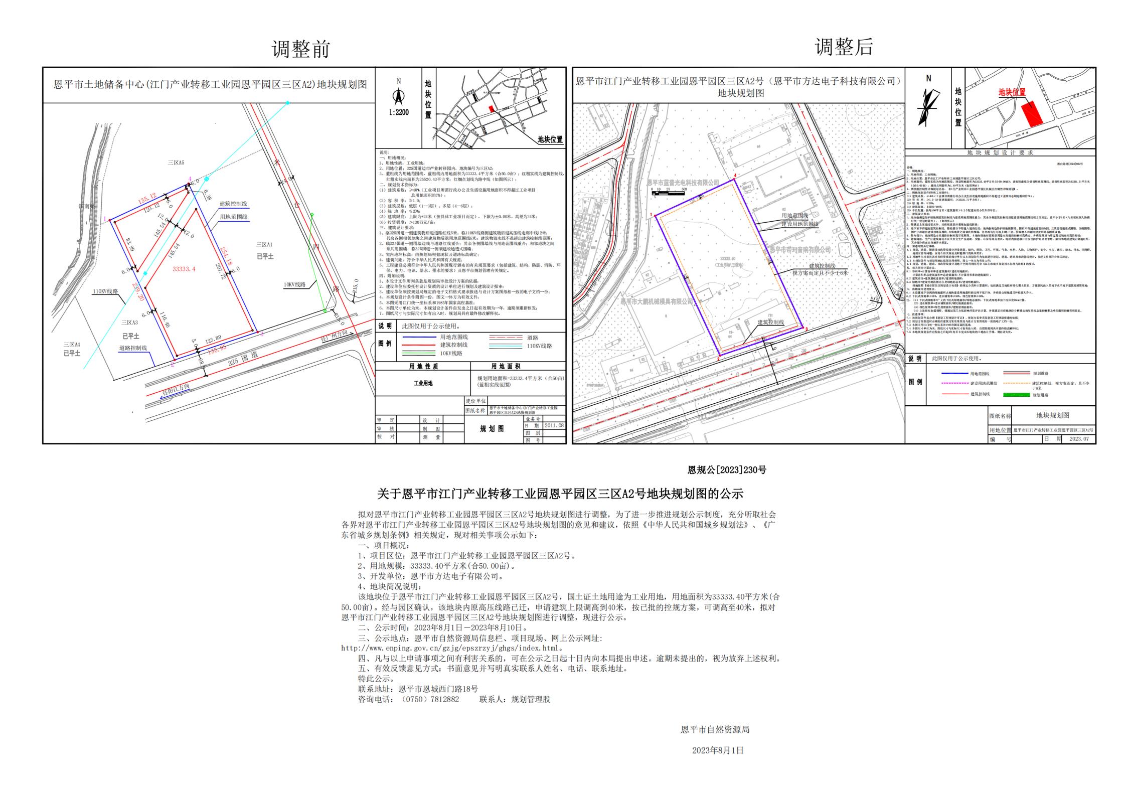恩规公[2023]230号 关于快猫
江门产业转移工业园恩平园区三区A2号地块规划图的公示 Model (1)_00.jpg