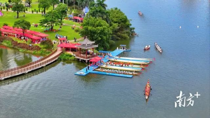 2023年粤港澳大湾区(江门•恩平)龙舟邀请赛火热开赛。 图片