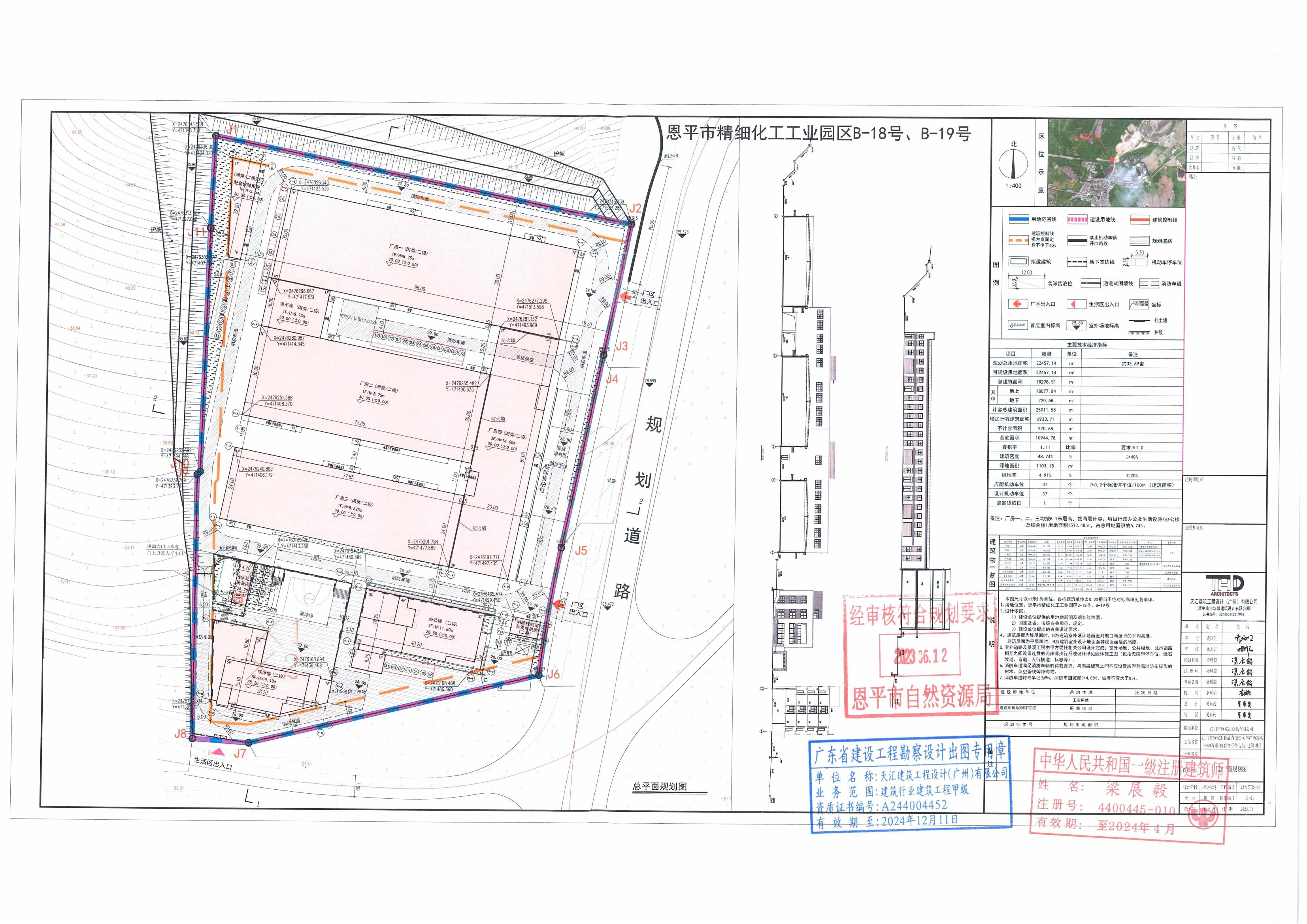2023年6月1日【批后公告】快猫
精细化工工业园区B-18、B-19号规划设计（江门市鱼家汇食品有限公司）总平面图_00.jpg