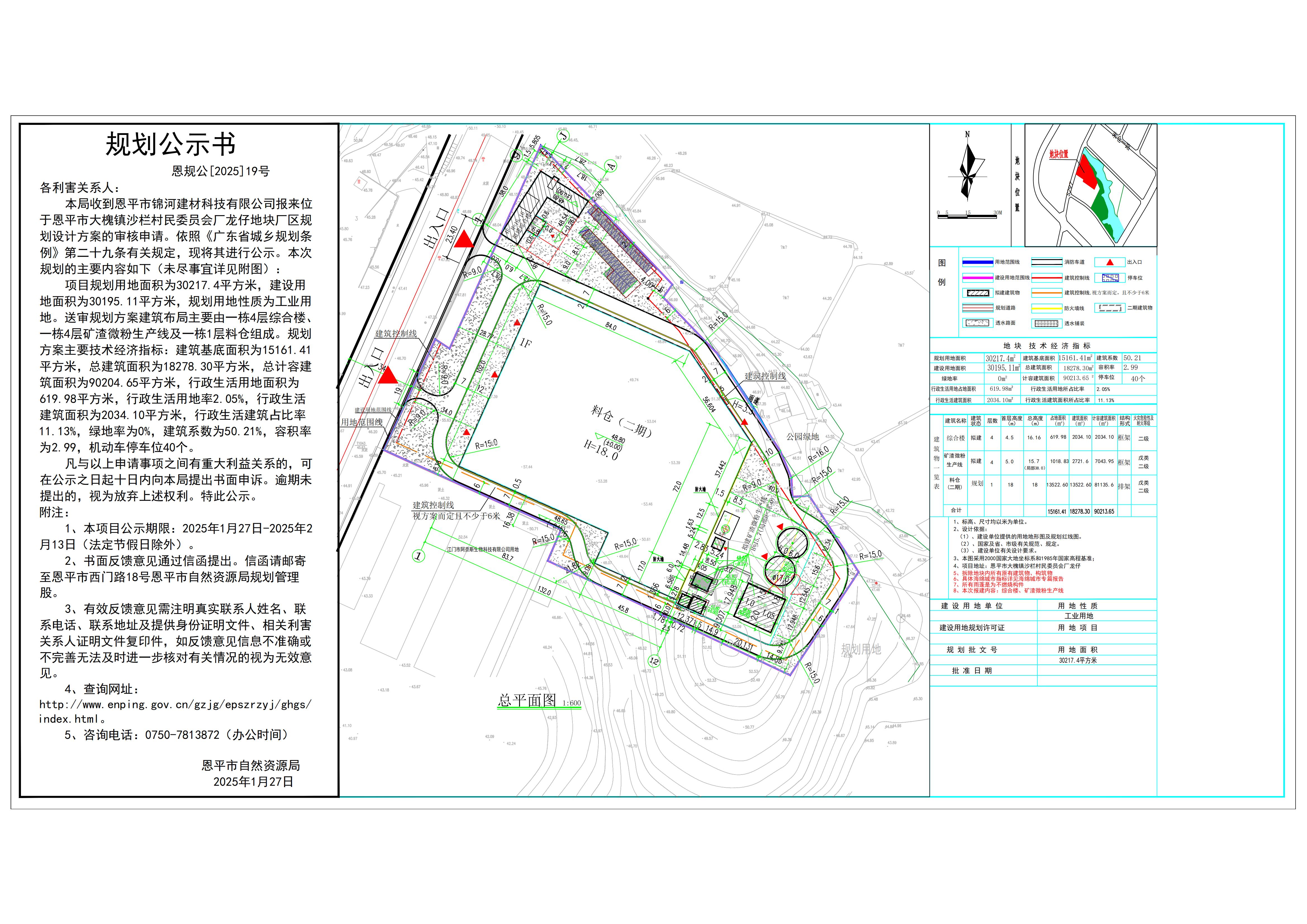 恩规公[2025]19号 规划公示书 关于快猫
大槐镇沙栏村民委员会厂龙仔（快猫
锦河建材科技有限公司）的公示_00.jpg