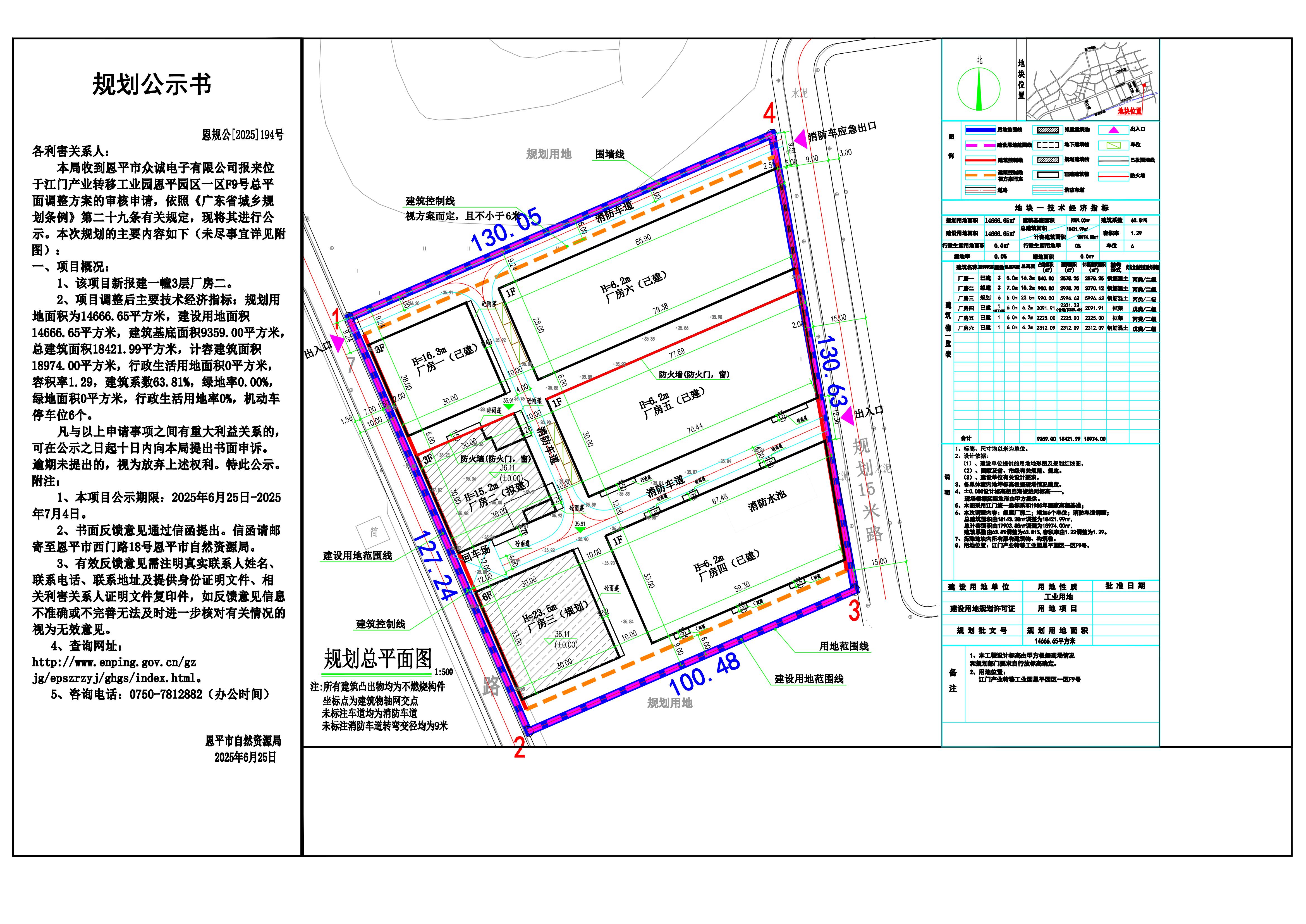 恩规公[2025]194号 关于江门产业转移工业园恩平园区一区F9号（快猫
众诚电子有限公司）的规划公示书.jpg